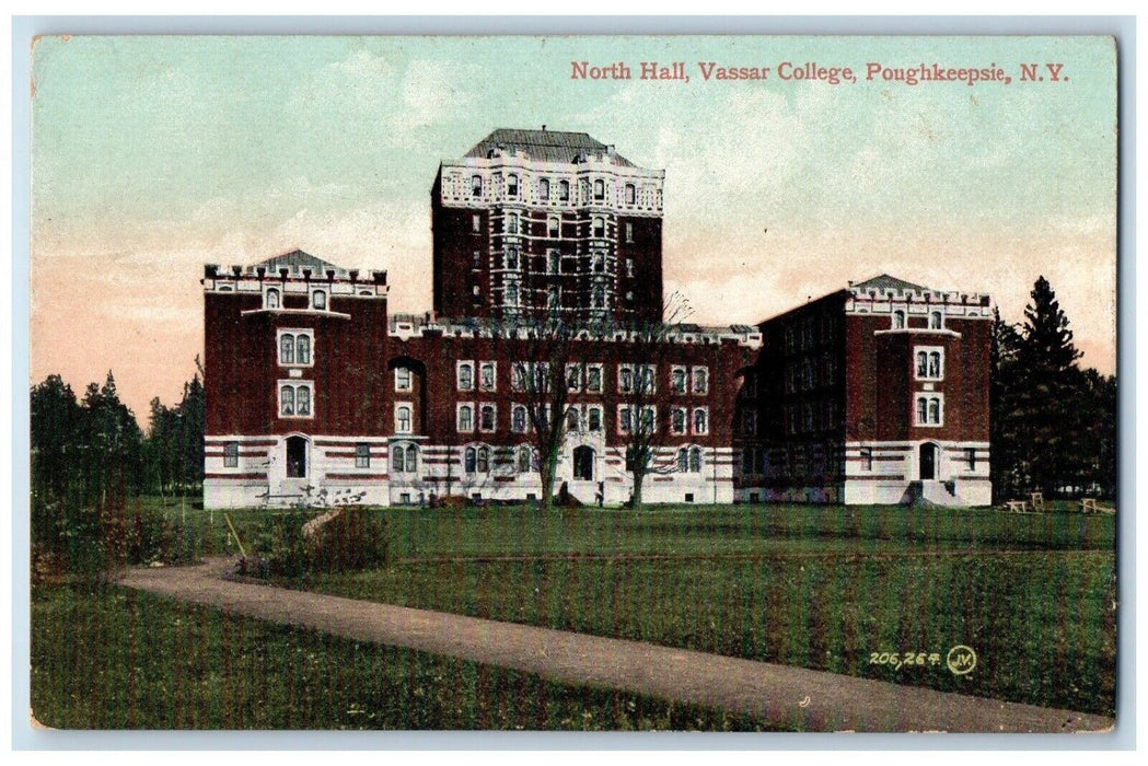 1909 North Hall Vassar College Building Poughkeepsie New York NY Posted Postcard