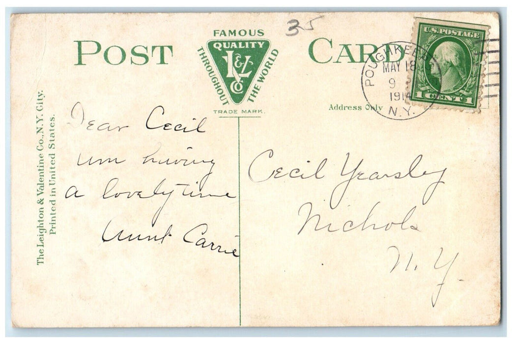 1914 Rockefeller Hall Vassar College Poughkeepsie New York NY Antique Postcard