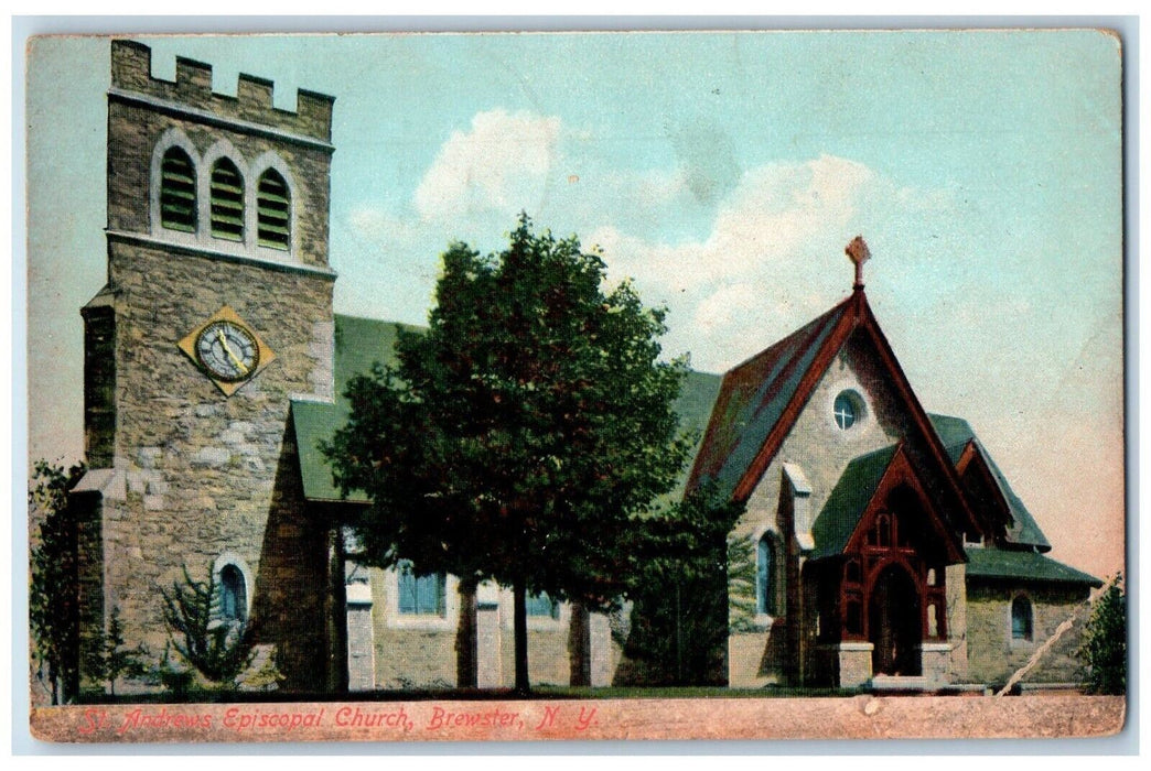 1910 St. Andrews Episcopal Church Chapel Exterior Brewster New York NY Postcard