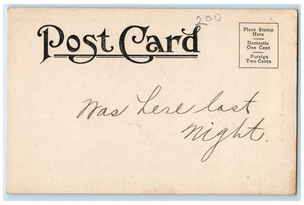 c1905 Grill Room Morgan House Interior Poughkeepsie New York NY Postcard