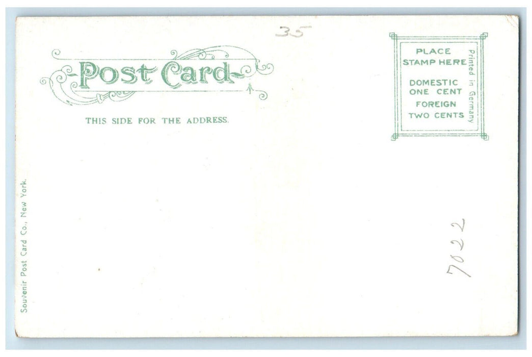 c1905 View Of Vassar Lake Boat Poughkeepsie New York NY Antique Postcard