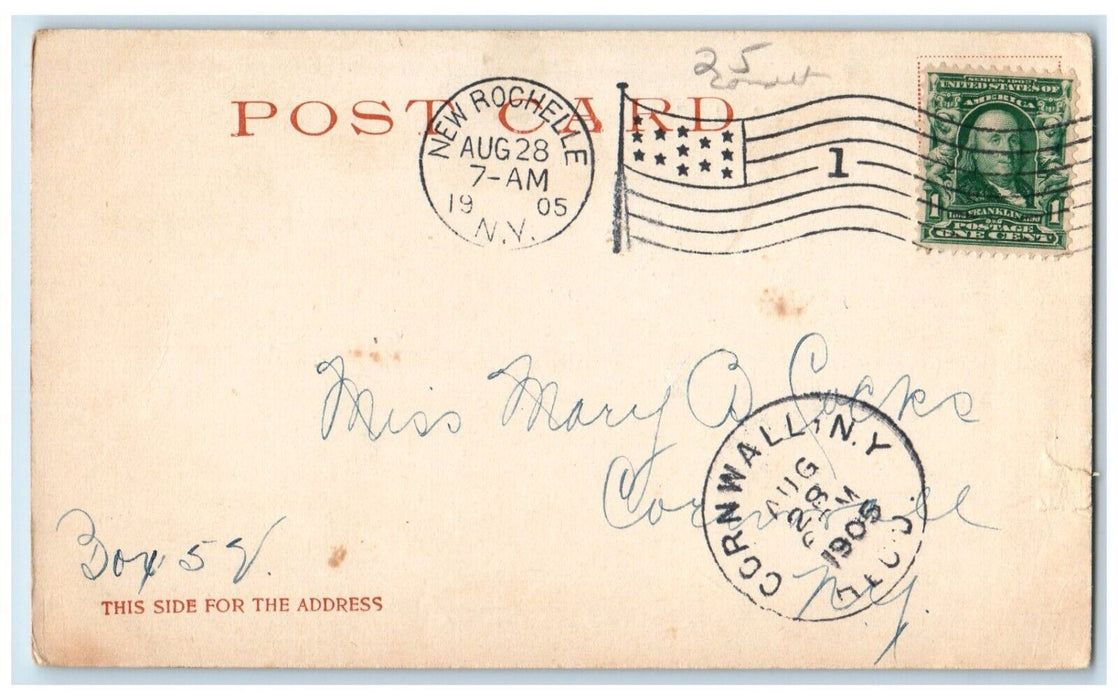 1905 The Lake Vassar College Poughkeepsie New York NY Posted Antique Postcard