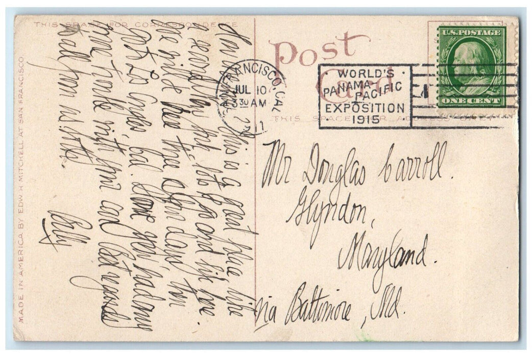 1911 Interior Sutro Baths San Francisco CA, World's Panama Pacific Expo Postcard