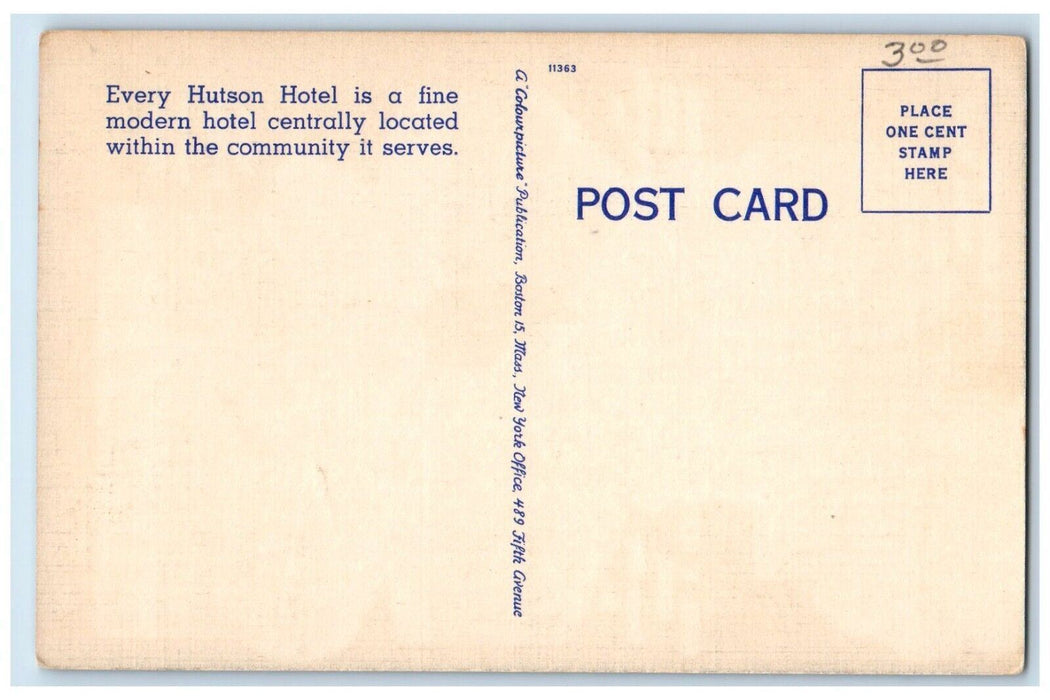 Hutson Hotels Billy Hutson Kansas City Missouri MO, Multiview Vintage Postcard