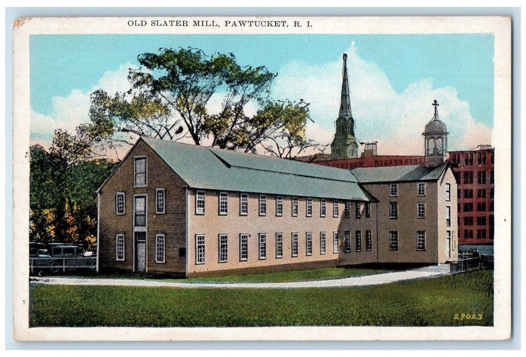 c1930's Old Slater Mill Pawtucket Rhode Island RI Unposted Vintage Postcard