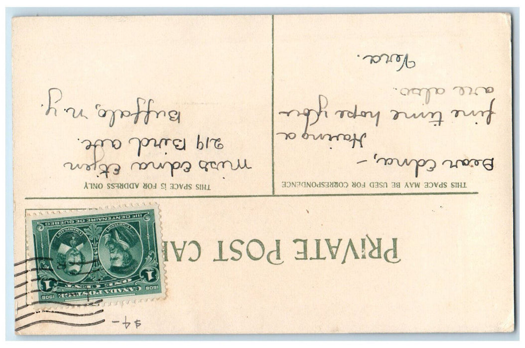 c1910 Building of Post Office, Monument, Hamilton Ontario Canada Postcard