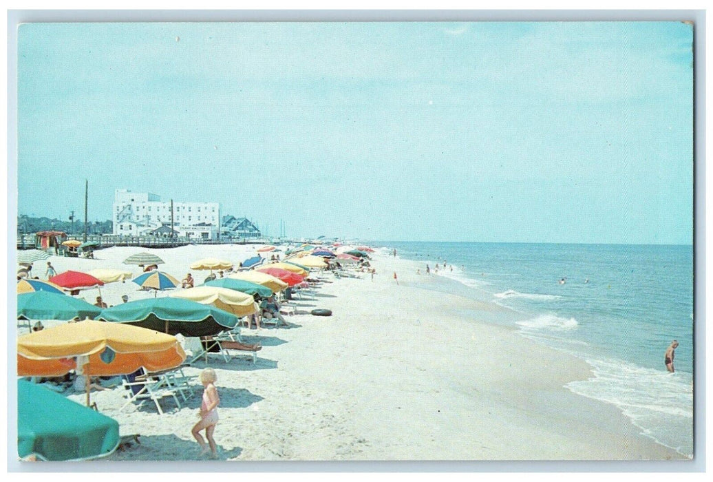 c1960's Greetings From Rehoboth Beach Delaware DE, Beach View Vintage Postcard