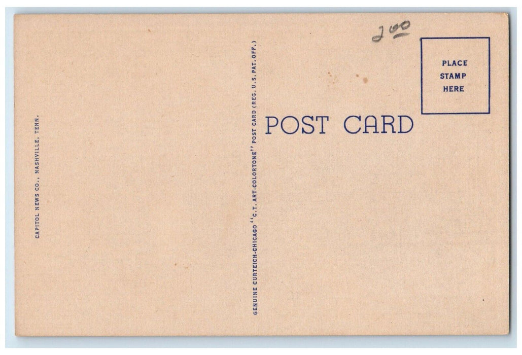 Aeroplane View Nashville Tennessee TN, Showing Capitol Memorial Square Postcard