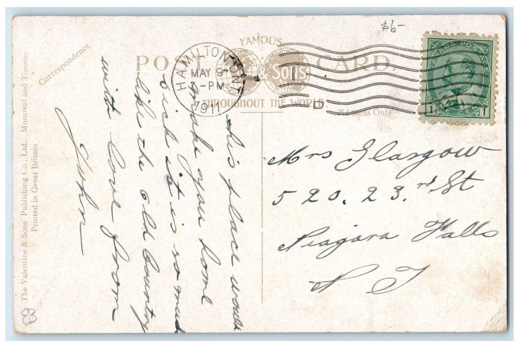 1911 TH & B Express Leaving The Tunnel Hamilton Ontario Canada Postcard