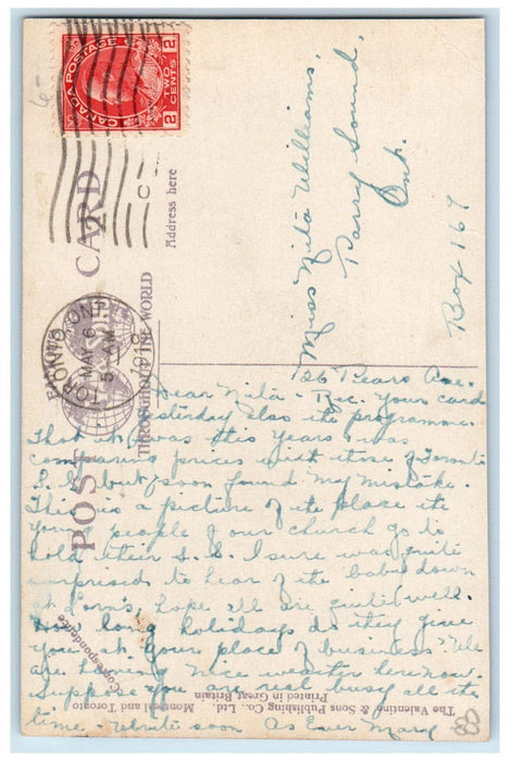 1918 Elgin House Lake Joseph Muskoka Lakes Muskoka Ontario Canada Postcard
