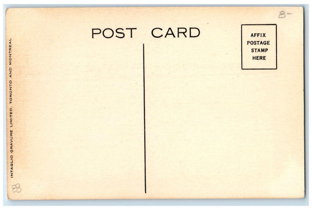 c1940's A Pretty View of Houses and Lake, Hastings Ontario Canada Postcard