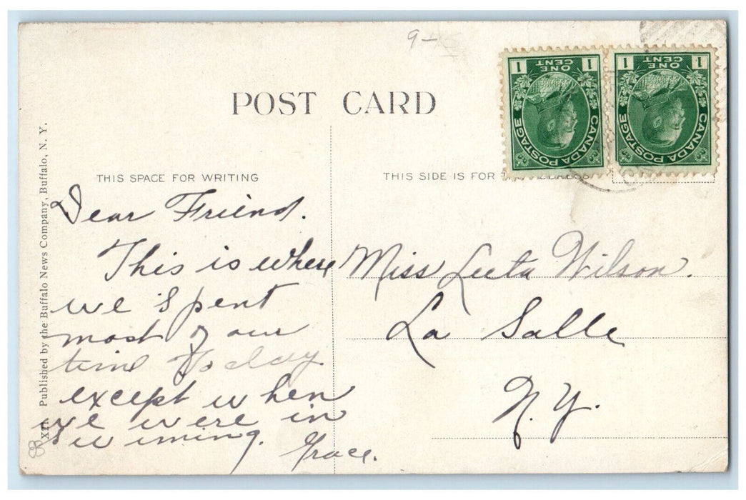 c1910 Interior of Stadium Showing Scenic Railway Erie Beach Canada Postcard