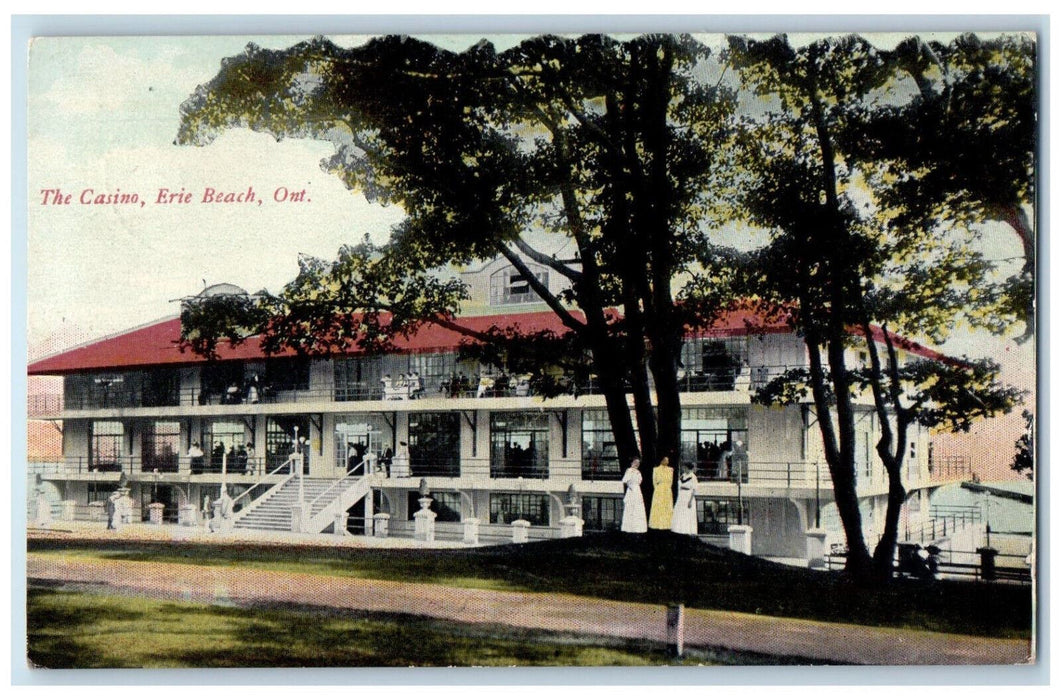 1912 The Casino Building Erie Beach Ontario Canada Vintage Posted Postcard