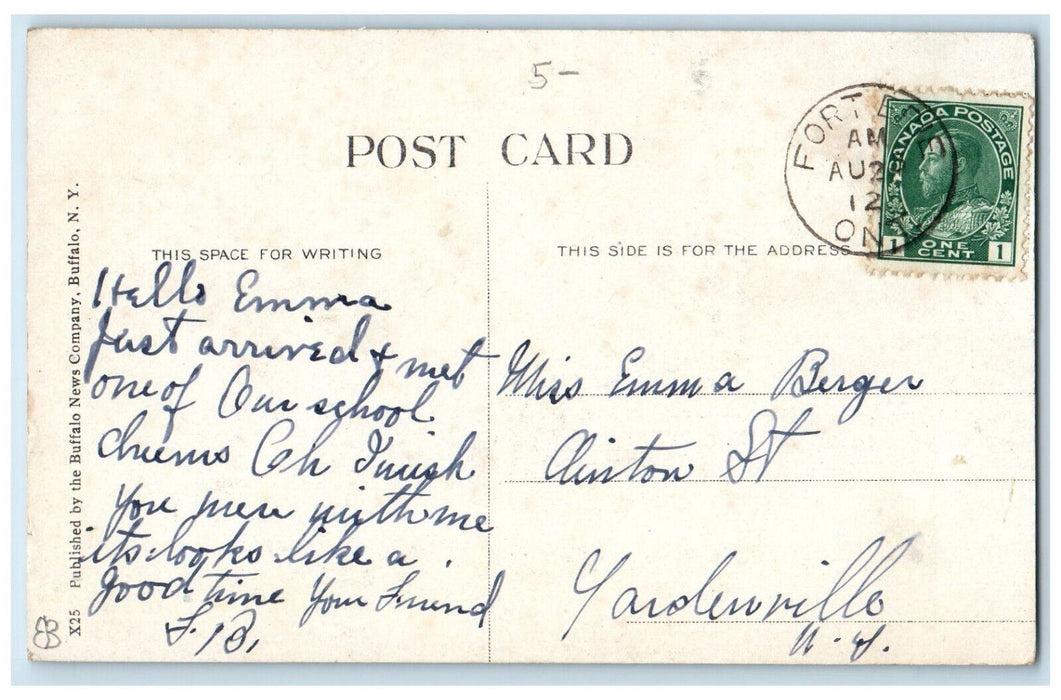 1912 The Casino Building Erie Beach Ontario Canada Vintage Posted Postcard