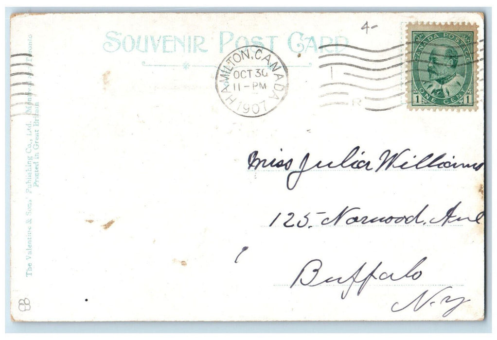 1907 Multiview, Best Wishes From Canada Hamilton Ontario Canada Postcard