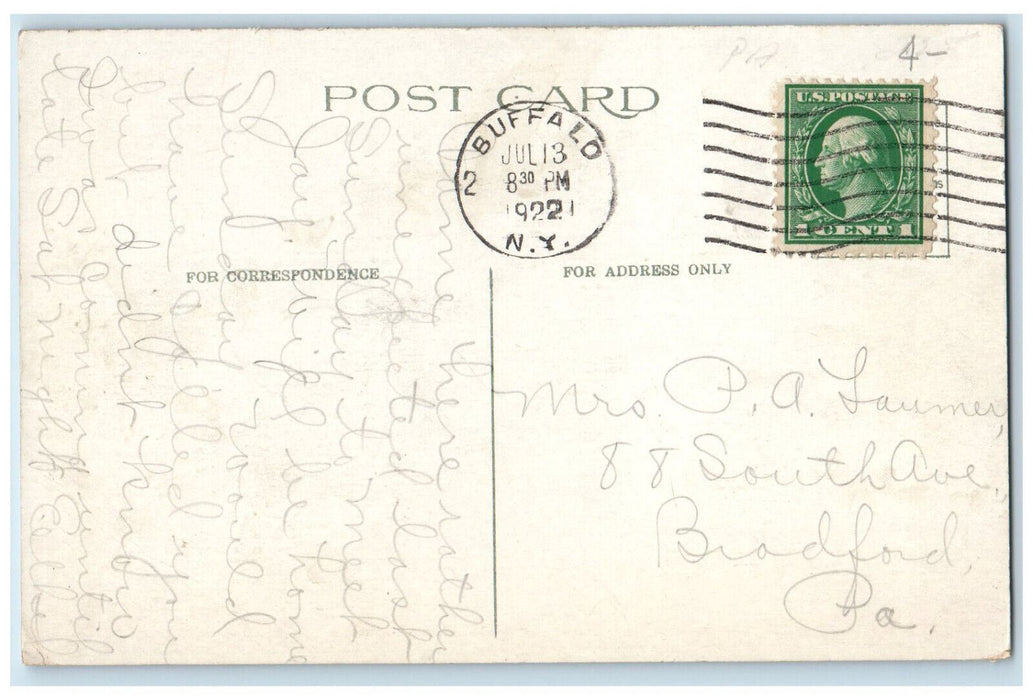 1922 Giant Coaster, Railway On The Midway Crystal Beach Canada Postcard