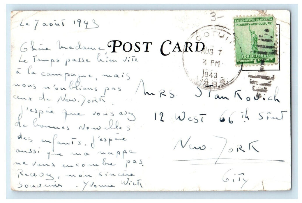 1943 The Pines House Cotuit Massachusetts MA Posted Vintage Postcard