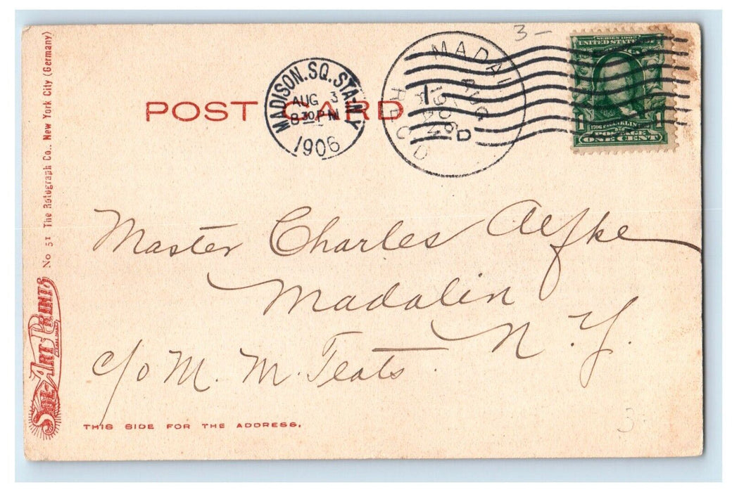 1906 The Brewery Railroad Train Browning King & C New York City NY Postcard