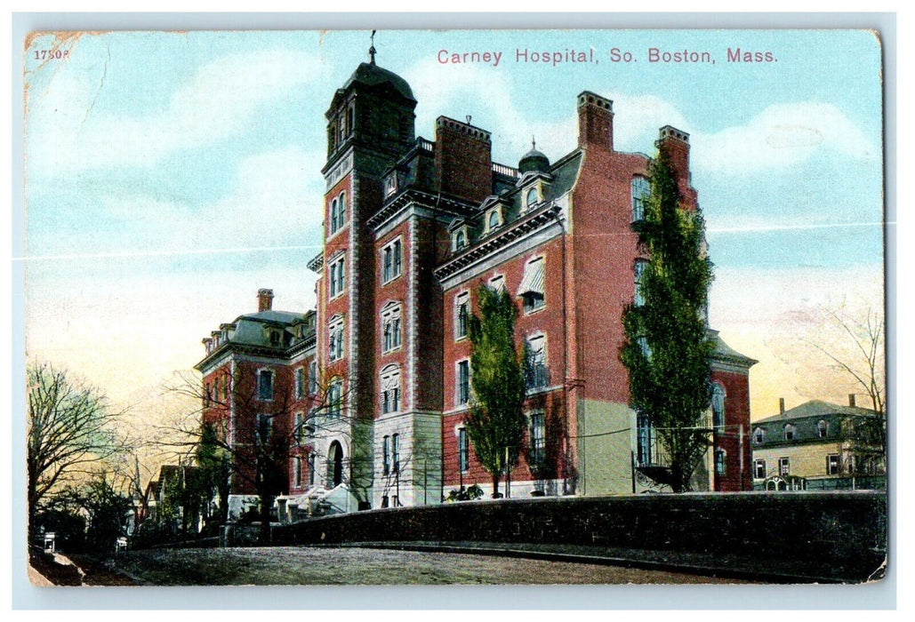 1911 Carney Hospital South Boston Massachusetts MA Posted Antique Postcard