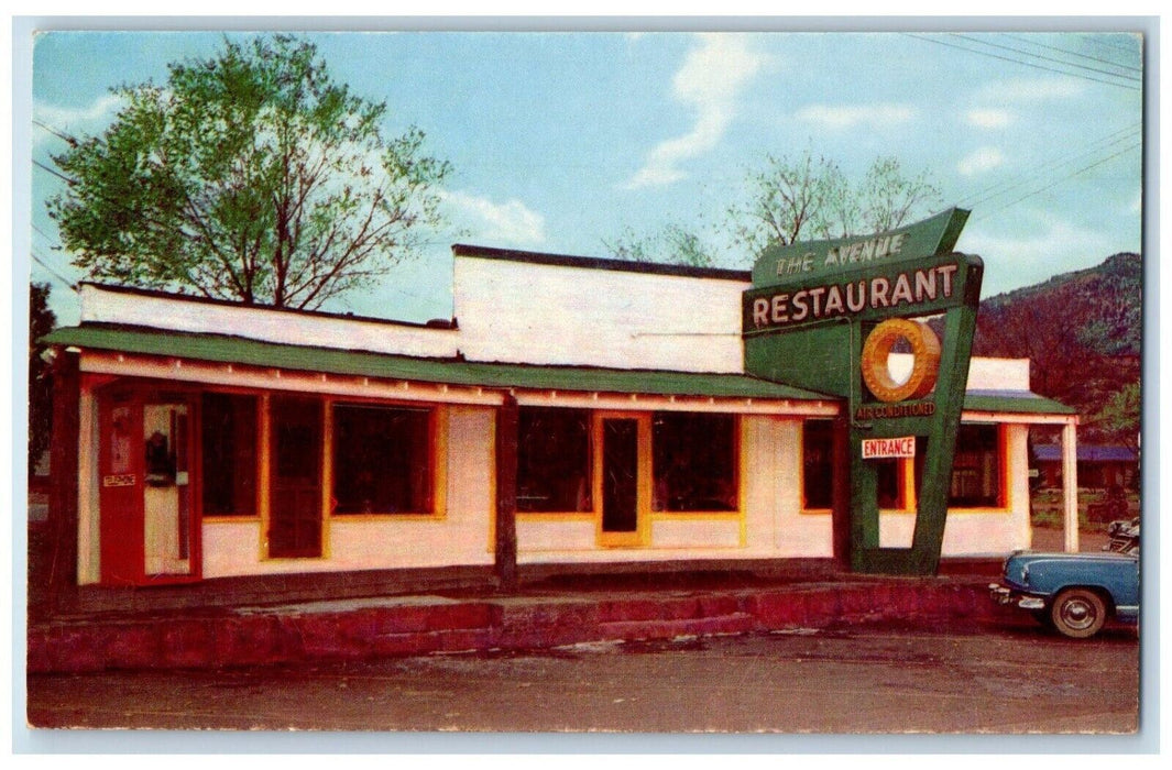 c1960 Avenue Restaurant 201 Manitou Ave. Manitou Springs Colorado CO Postcard