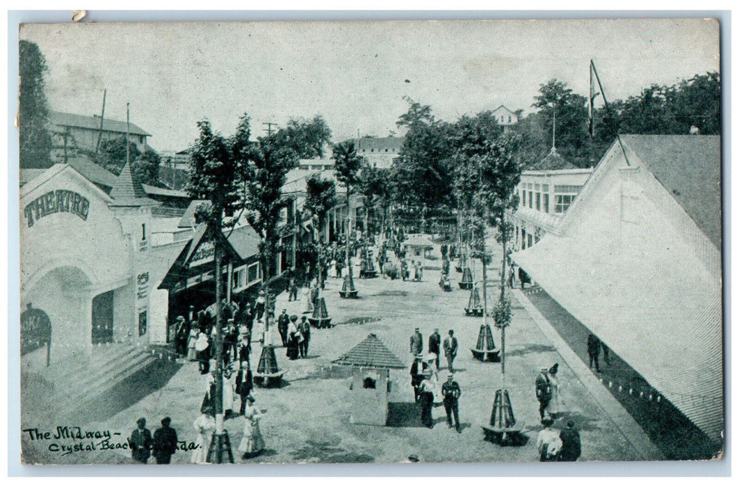 1912 Theatre, Lighting Decoration, Midway Crystal Beach Ontario Canada Postcard