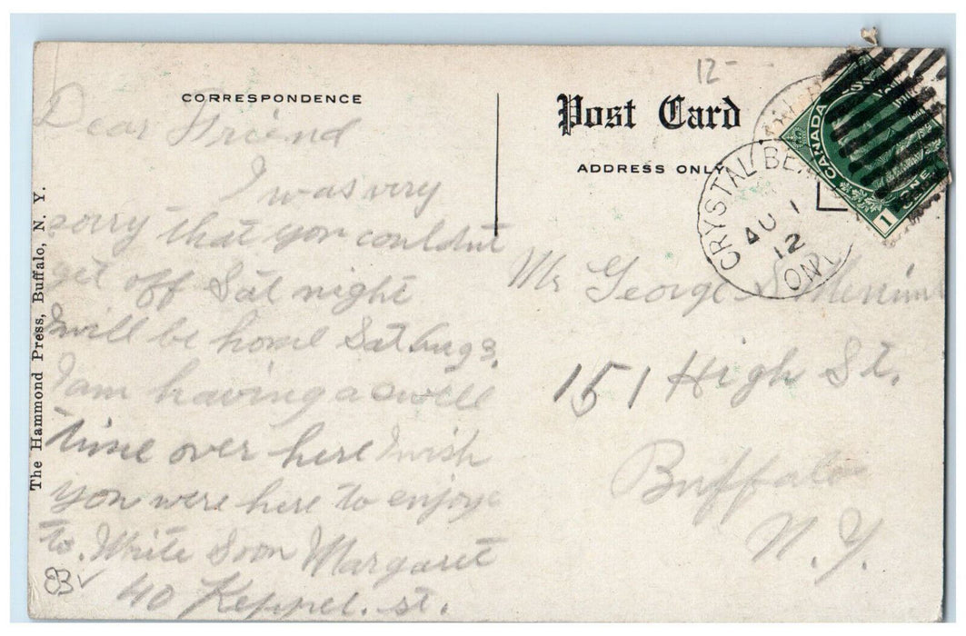 1912 Theatre, Lighting Decoration, Midway Crystal Beach Ontario Canada Postcard