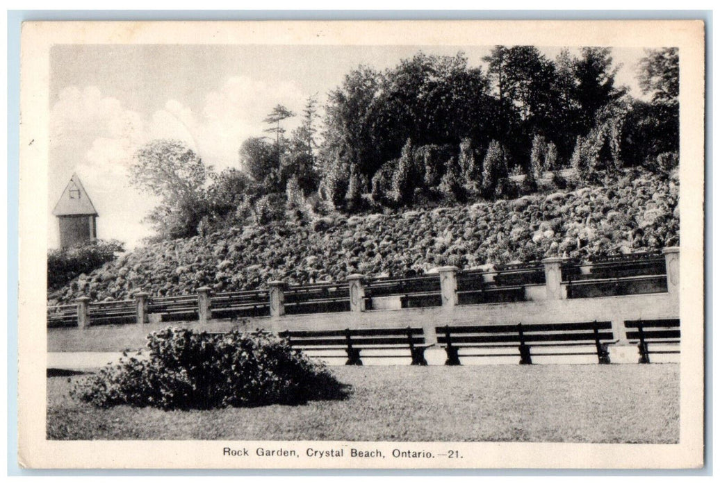 1942 Rock Garden Crystal Beach Ontario Canada Posted Vintage Postcard