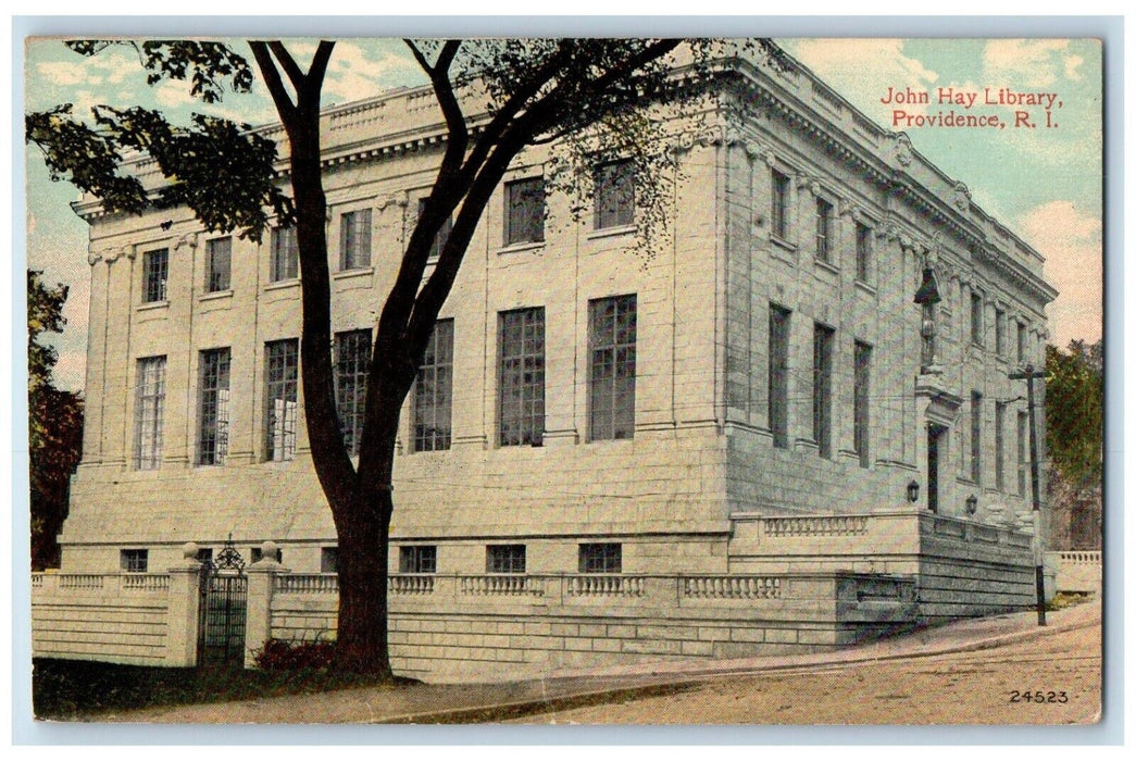 1918 John Hay Library Providence Rhode Island RI Sandwich Mass Vintage Postcard
