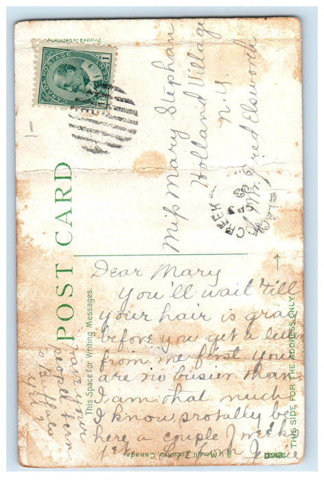c1910 City of Winnipeg from City Hall On Line of CPR Canada Posted Postcard