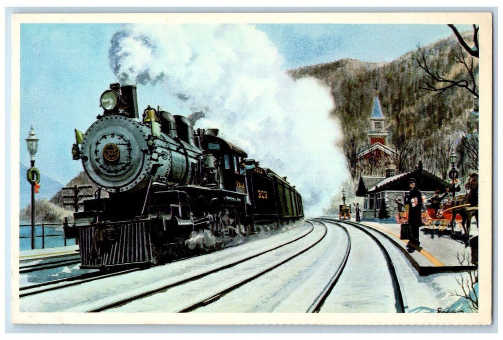 Christmas Mail 1907 Stoops Ferry PA Pittsburgh & Lake Erie Railroad Postcard