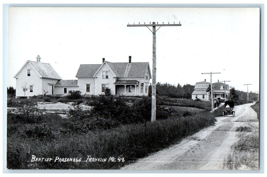c1950's Baptist Parsonage Franklin Maine ME RPPC Photo Unposted Postcard