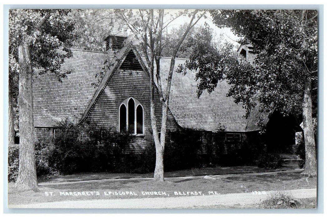 c1950's St. Margaret's Episcopal Church Belfast ME RPPC Photo Unposted Postcard