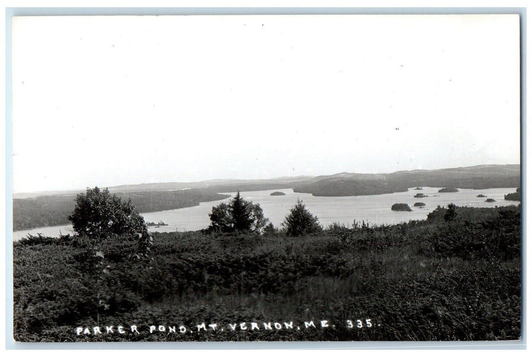 c1950's Parker Pond Lake View Mt. Vernon Maine ME RPPC Photo Unposted Postcard