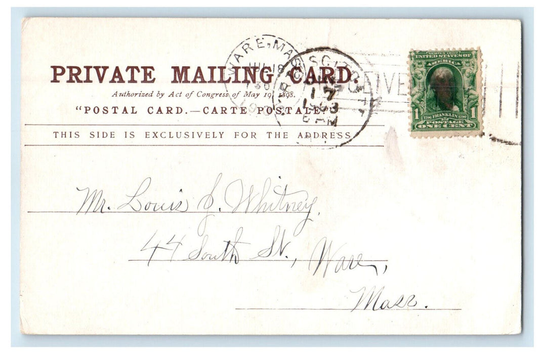 c1900s Middle Campus, Brown University Providence RI Unposted PMC Postcard