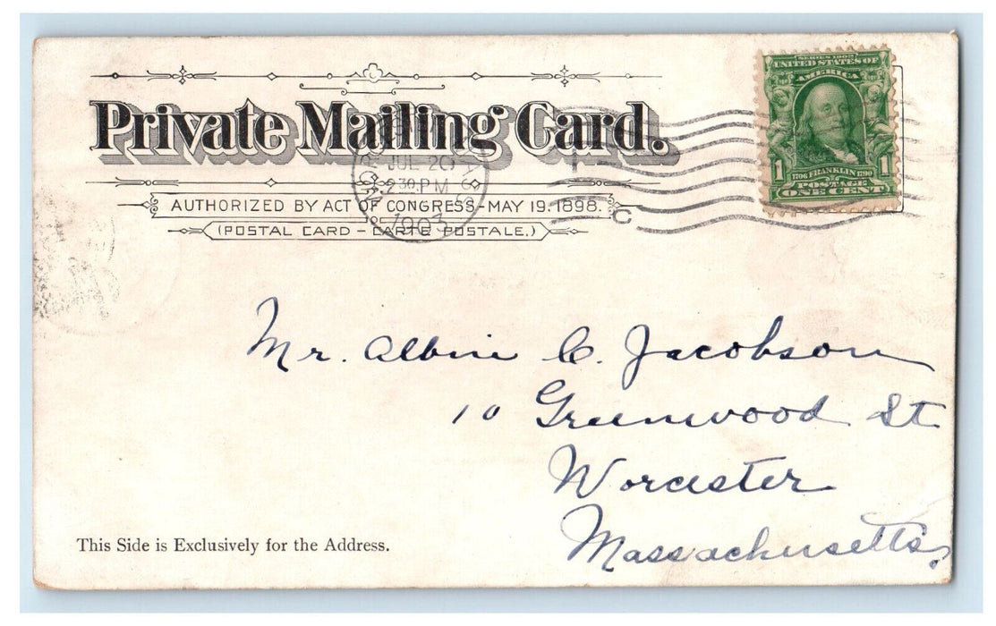 1903 Union Passenger Station, Providence RI Posted Antique PMC Postcard