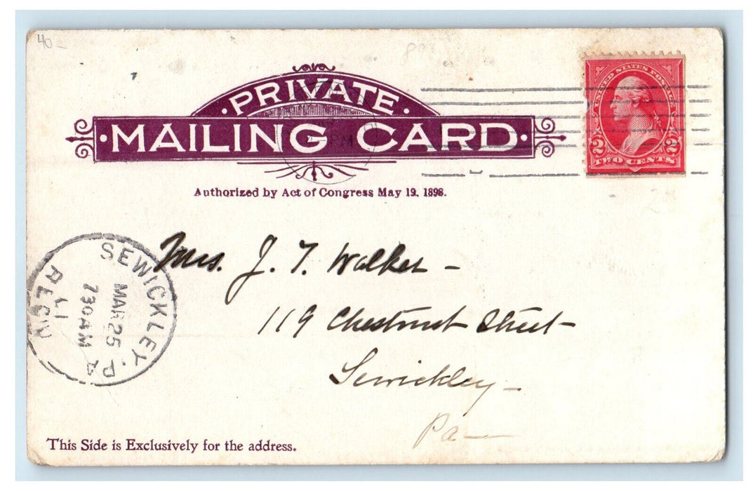 1901 Front Campus Brown University Providence RI Sewickley PA PMC Postcard