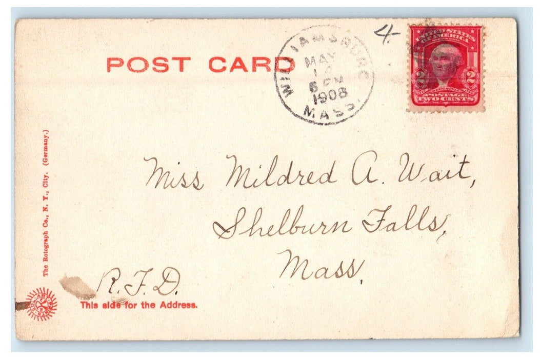 1908 Old Stone Mill Turners Falls Massachusetts MA Posted Antique Postcard