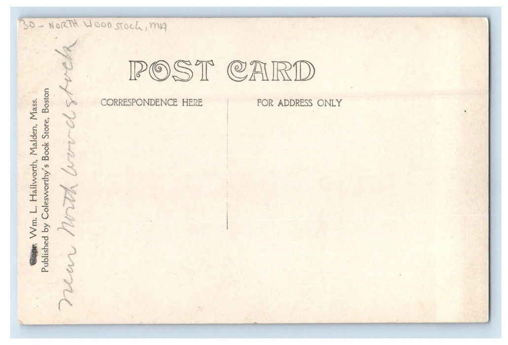 c1910's View Of North Woodstock Maryland MA RPPC Photo Antique Postcard