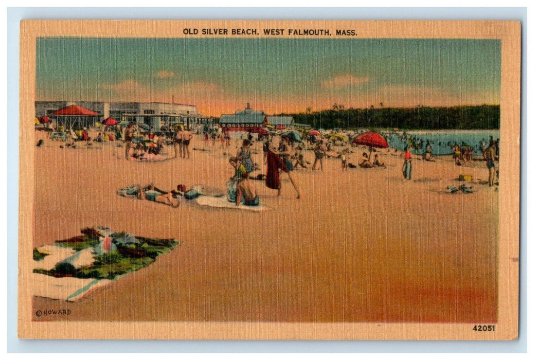 Old Silver Beach Bathing West Falmouth Massachusetts MA Unposted Postcard