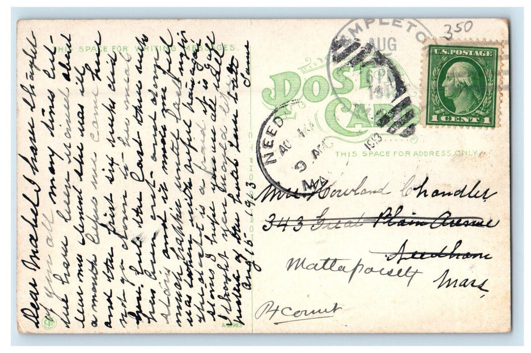 1913 Templeton Inn Building Templeton Center Massachusetts MA Antique Postcard
