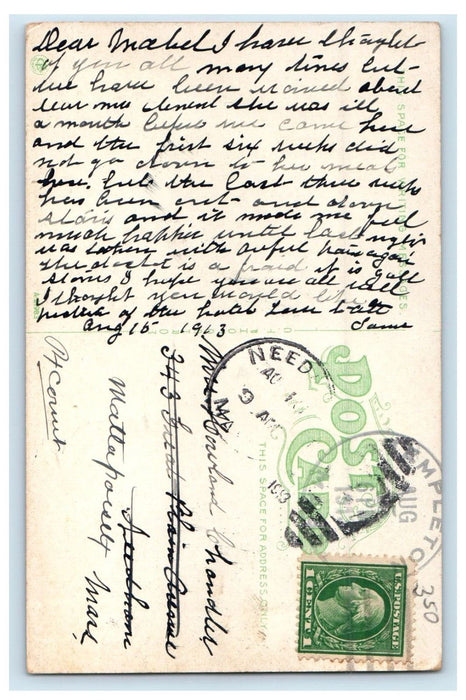 1913 Templeton Inn Building Templeton Center Massachusetts MA Antique Postcard
