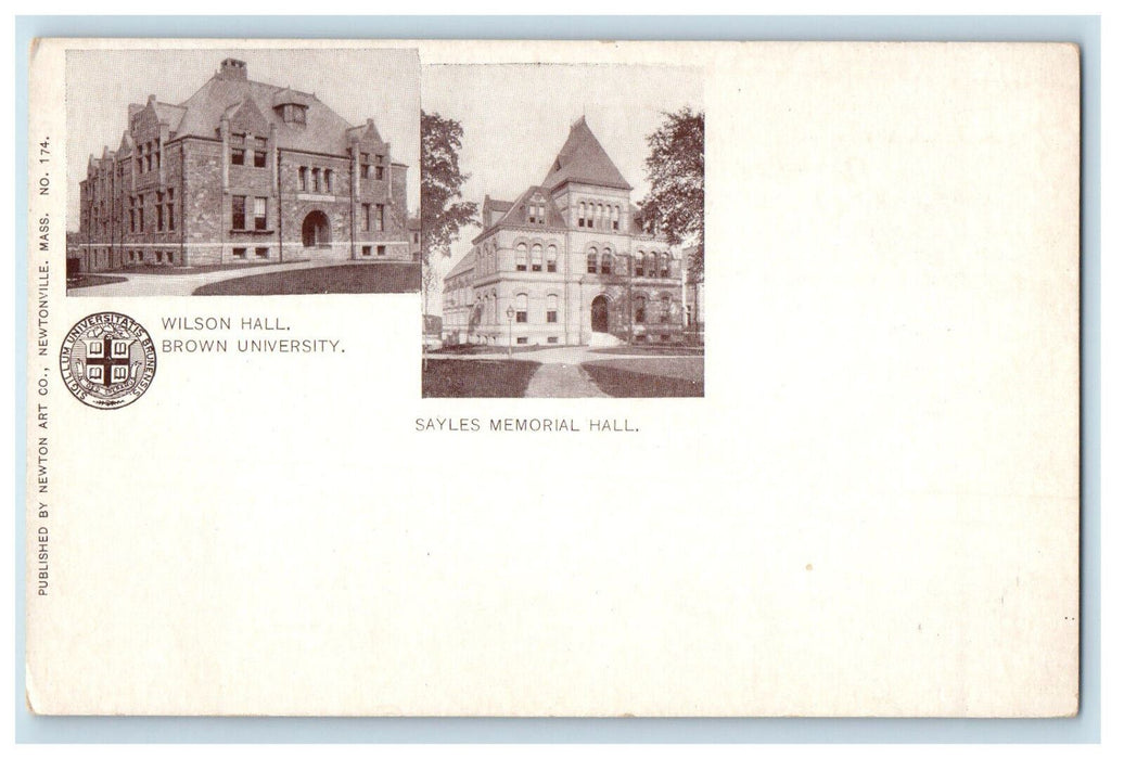 c1900s Sayles Memorial Hall and Wilson Hall Brown University RI PMC Postcard