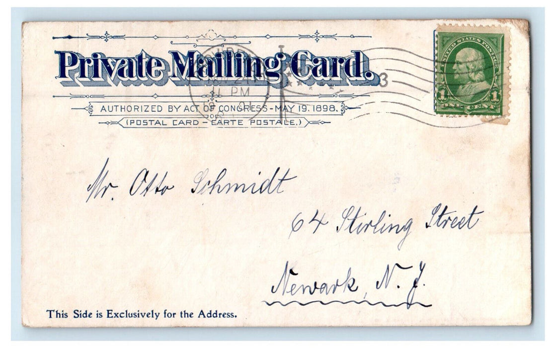 1901 Union Station & State House, Providence Rhode Island RI PMC Postcard