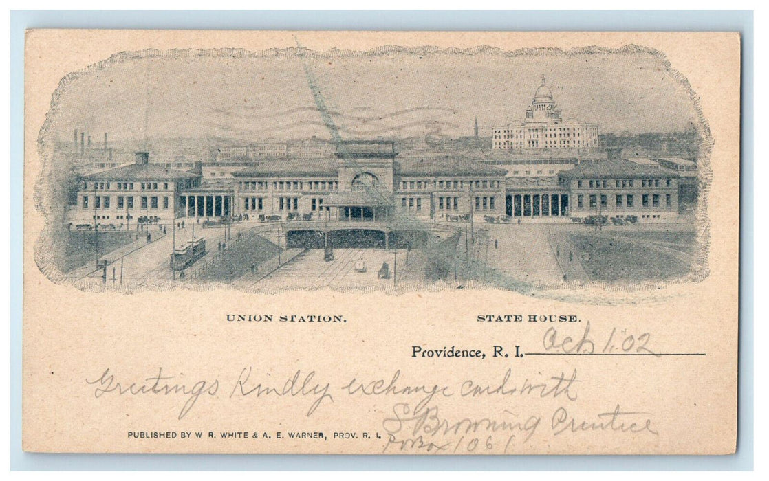 1902 Union Station State House Rhode Island Providence RI Posted PMC Postcard