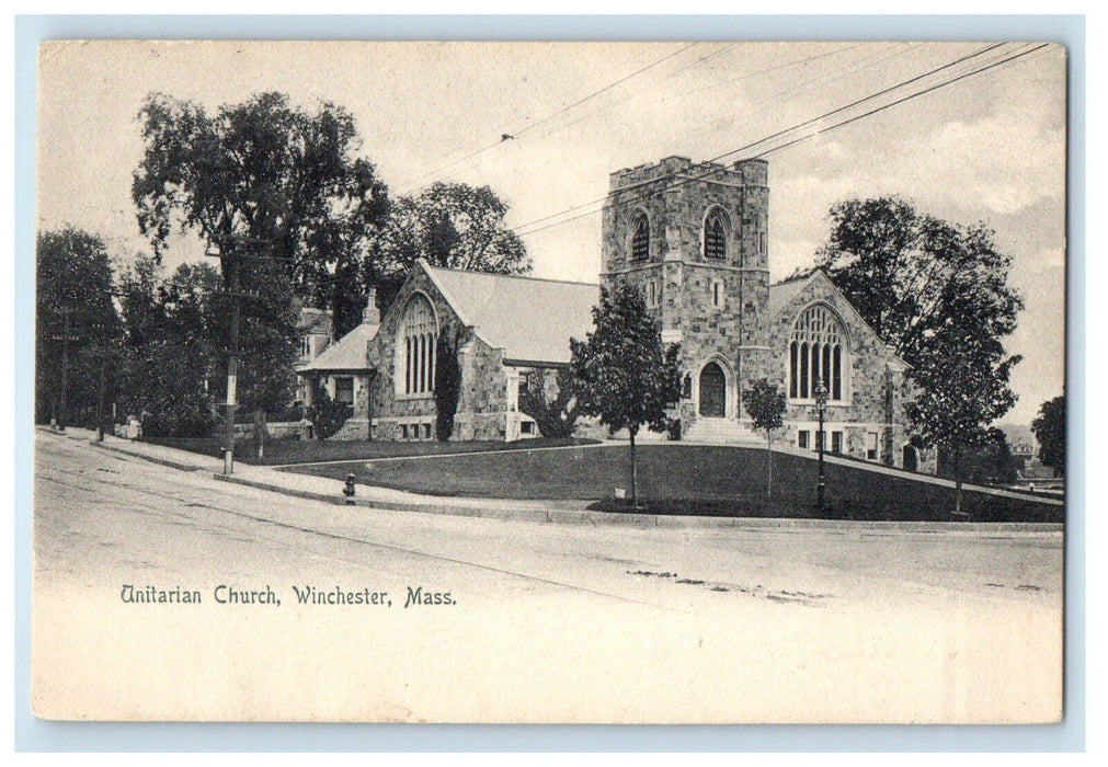 1908 Unitarian Church Winchester Massachusetts MA Posted Antique Postcard