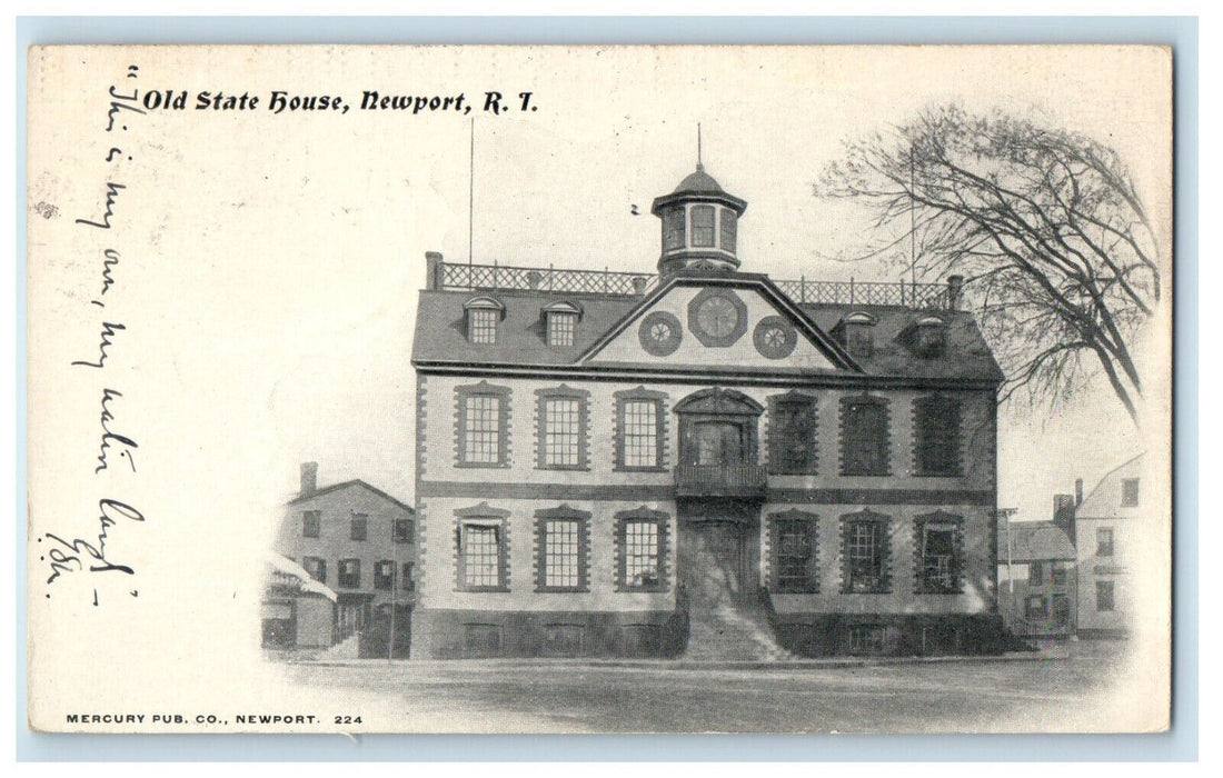 1905 Old State House, Newport, Rhode Island RI Antique Posted PMC Postcard