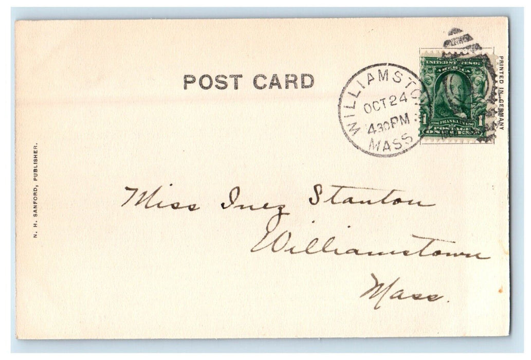 c1905 Interior Thomson Memorial Chapel Williams College Williamstown MA Postcard