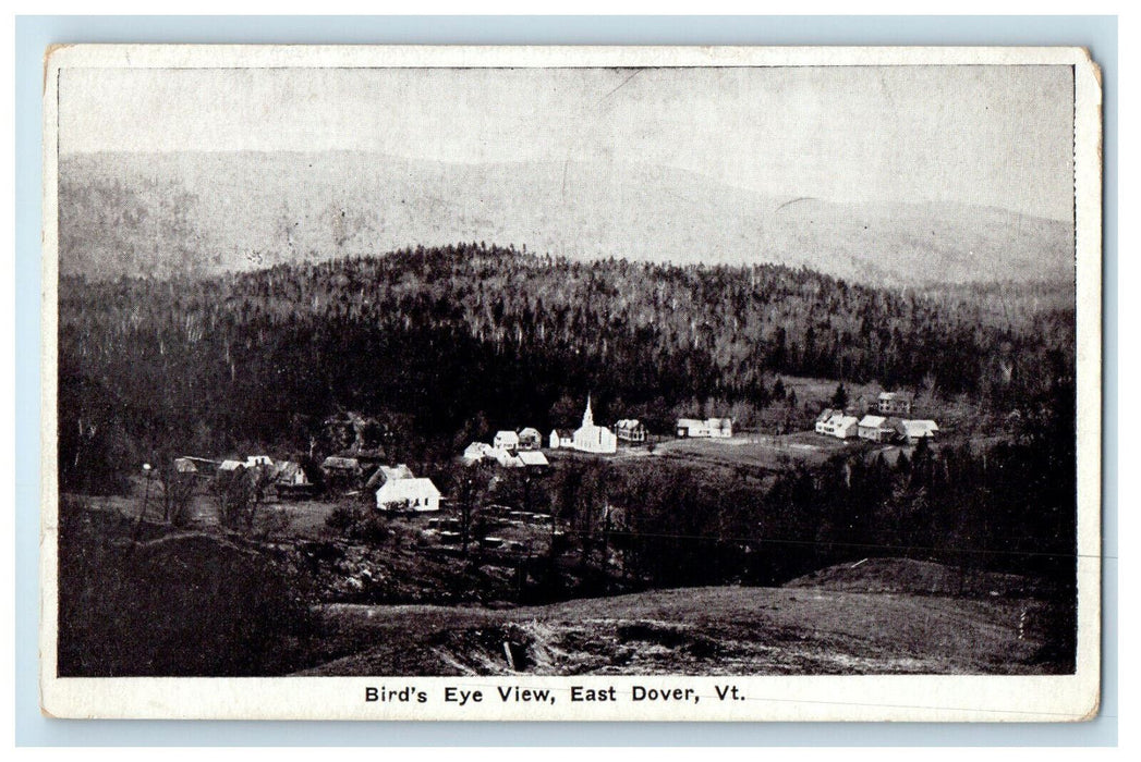 c1910 Bird's Eye View East Dover Vermont VT PMC Unposted Antique Postcard