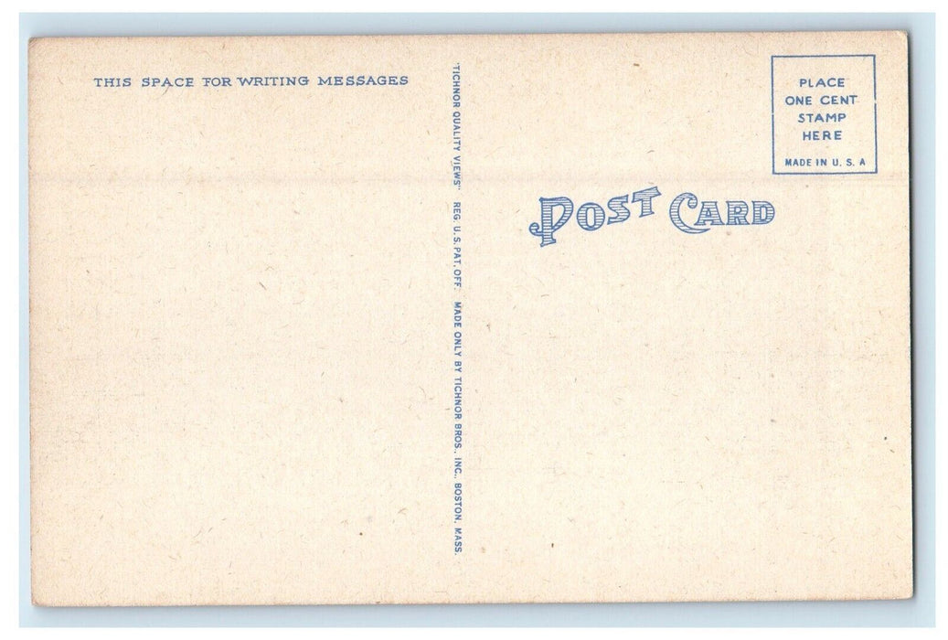 c1930's Court House Building Street View Waltham Massachusetts MA Postcard
