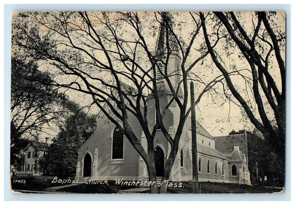 c1910's Baptist Church Winchester Massachusetts MA Unposted Antique Postcard